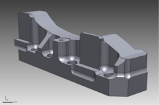 CAD-Modell von einem rekonstruierten Werkzeugbacken