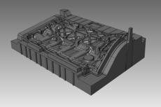 CAD Modell von der rückgeführten Motor-Seitenwand