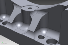 CAD-Modell von einem rekonstruierten Werkzeugbacken