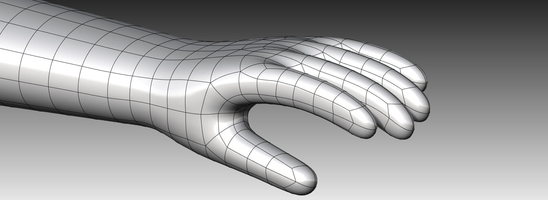CAD-Modell einer Handschuhform aus Keramit für die Produktion